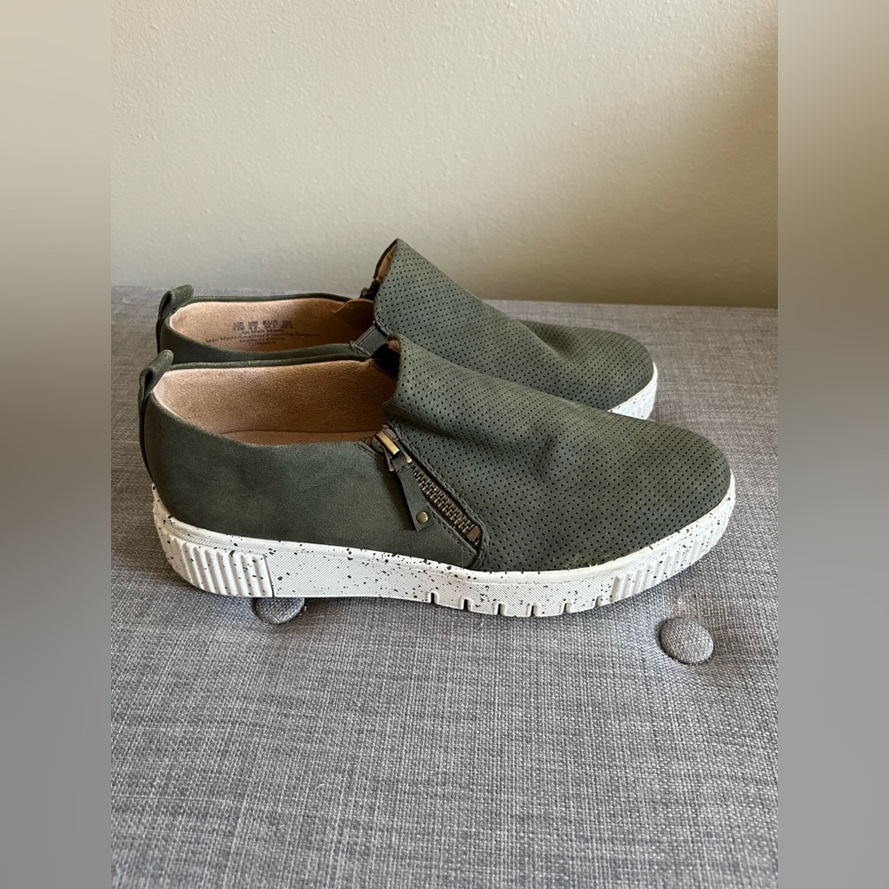 SOUL Naturalizer Women’s Platform Slip-On Sneakers- Olive Green